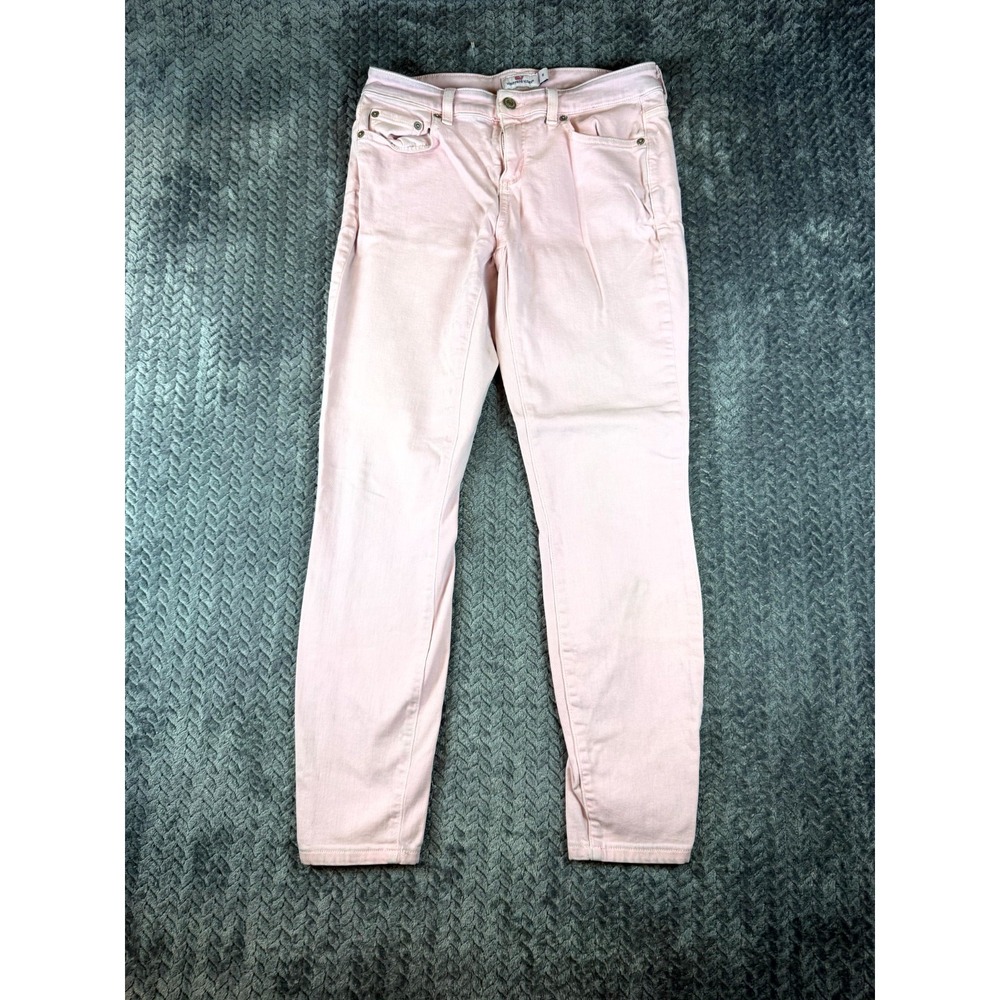 Vineyard Vines Skinny Leg Jeans Women 6 Pink Denim Cotton Stretch Casual Outdoor